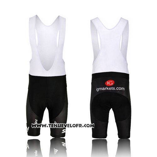2014 Maillot Ciclismo Sky Noir et Jaune Manches Courtes et Cuissard